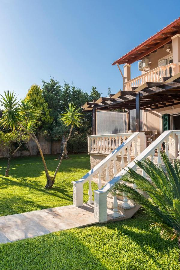 Villa Maxim With Private Pool & Tennis Court Halikounas Exterior foto