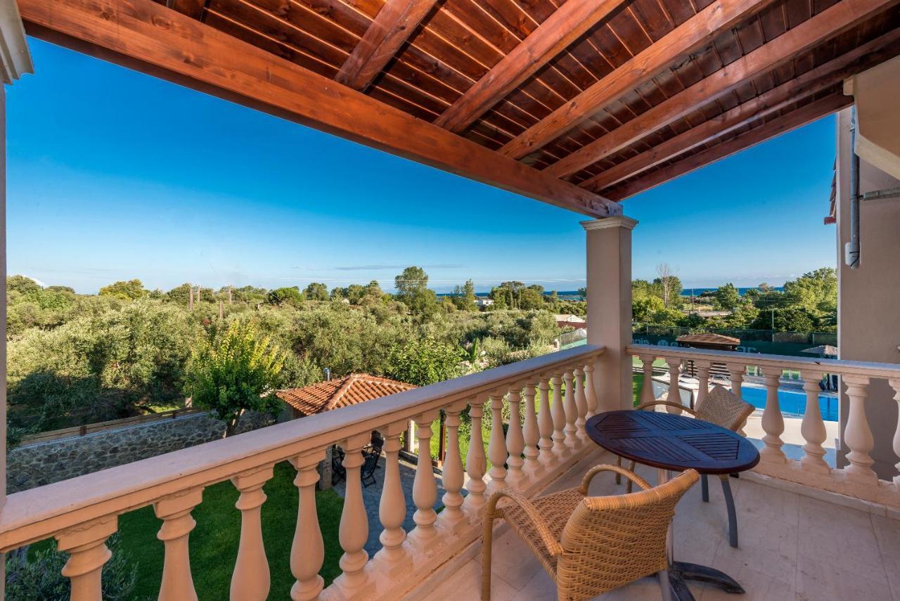 Villa Maxim With Private Pool & Tennis Court Halikounas Exterior foto