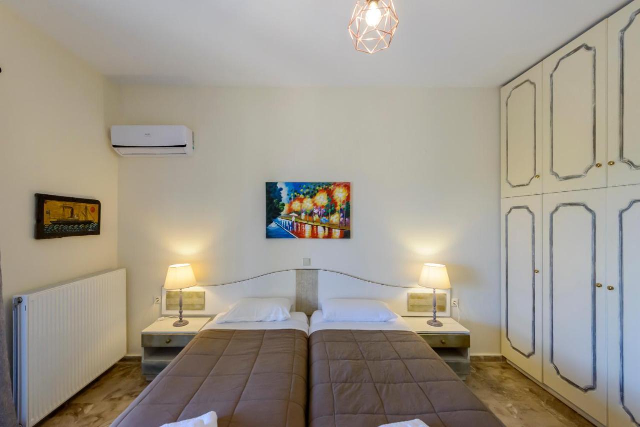 Villa Maxim With Private Pool & Tennis Court Halikounas Exterior foto
