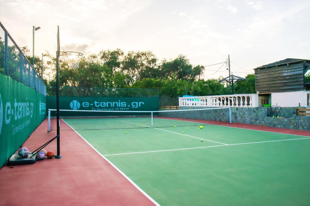 Villa Maxim With Private Pool & Tennis Court Halikounas Exterior foto