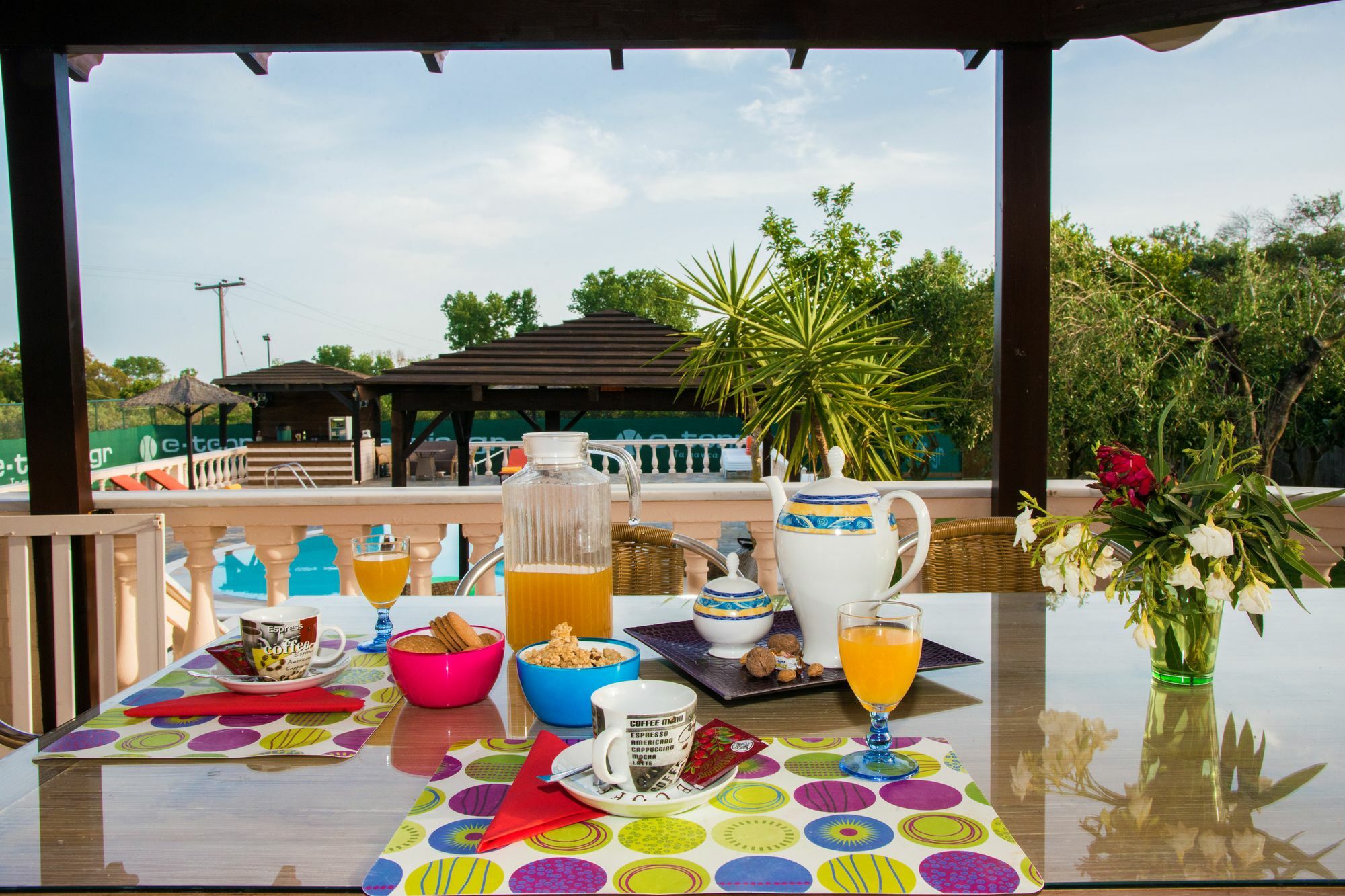Villa Maxim With Private Pool & Tennis Court Halikounas Exterior foto